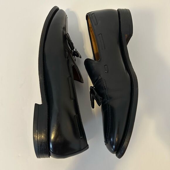ALLEN EDMONDS GRAYSON Mens BLACK LEATHER TASSEL LOAFERS DRESS SHOES SZ 13 E USA - Picture 10 of 13